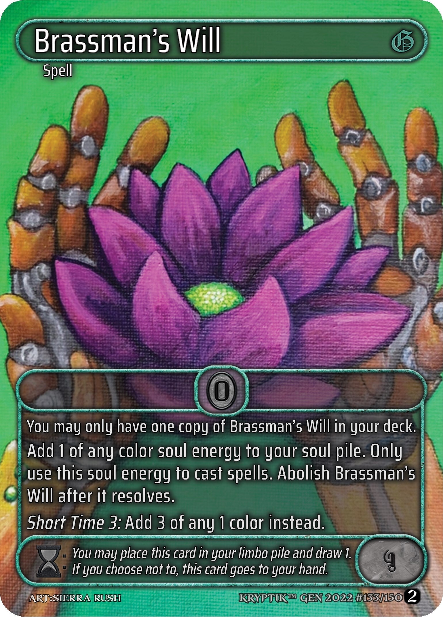 Brassman’s Will (Box Topper) (133) - Kryptik TCG Single