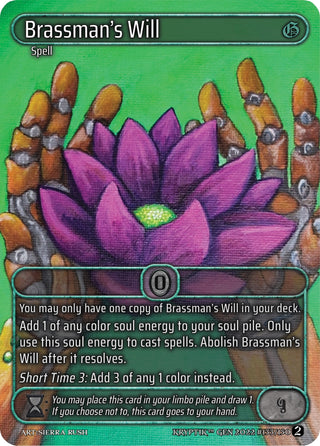 Brassman’s Will (Box Topper) (133) - Kryptik TCG Single