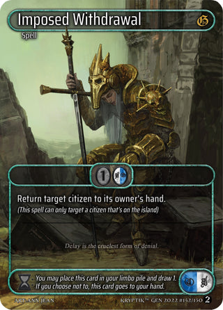 Imposed Withdrawal (Box Topper) (142) - Kryptik TCG Single