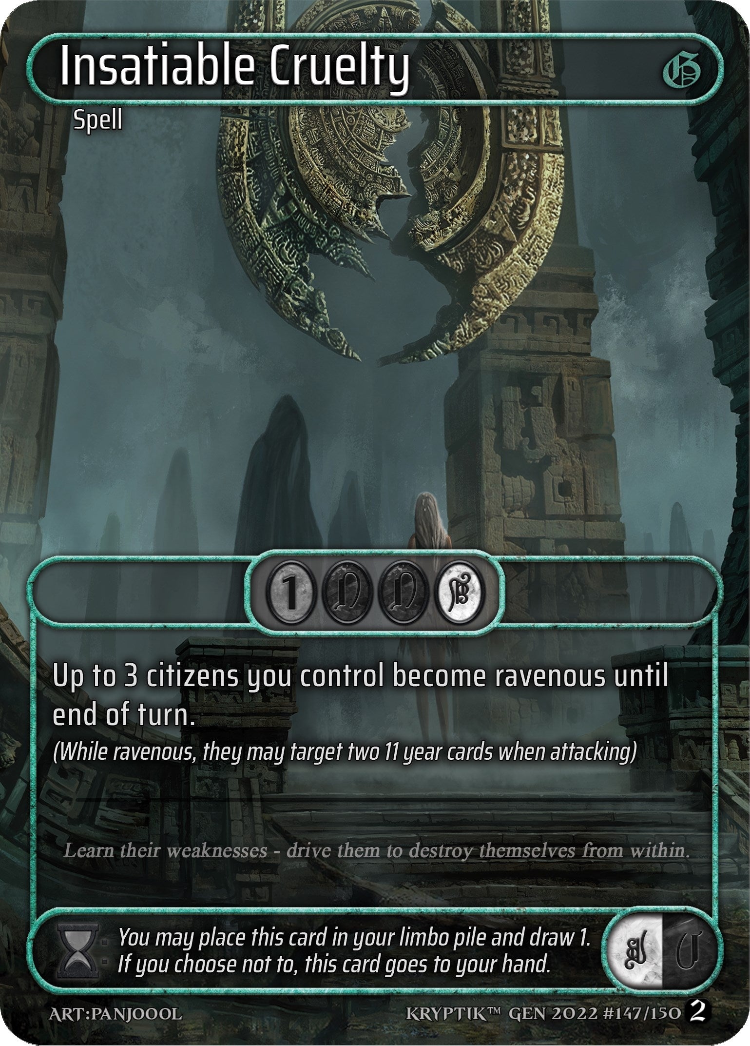 Insatiable Cruelty (Box Topper) (147) - Kryptik TCG Single