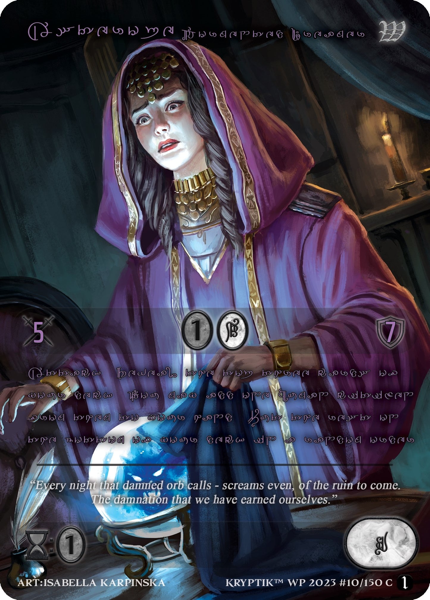 Asterope Tormented Dreamer (Purple Kryptik Language) (10) - Kryptik TCG Single