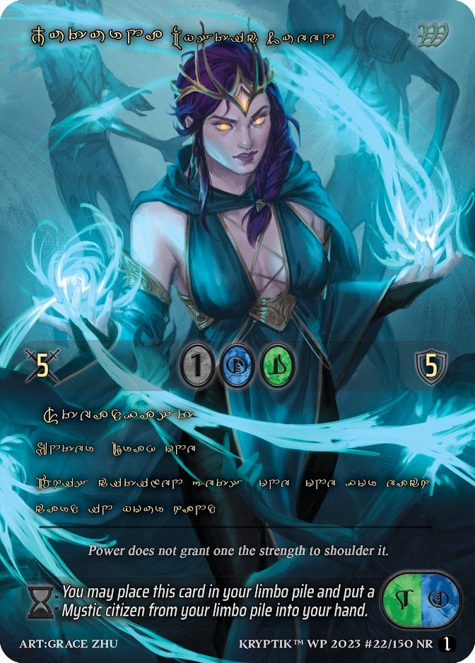 Juturna Mystic Queen (Gold Kryptik Language) (22) - Kryptik TCG Single