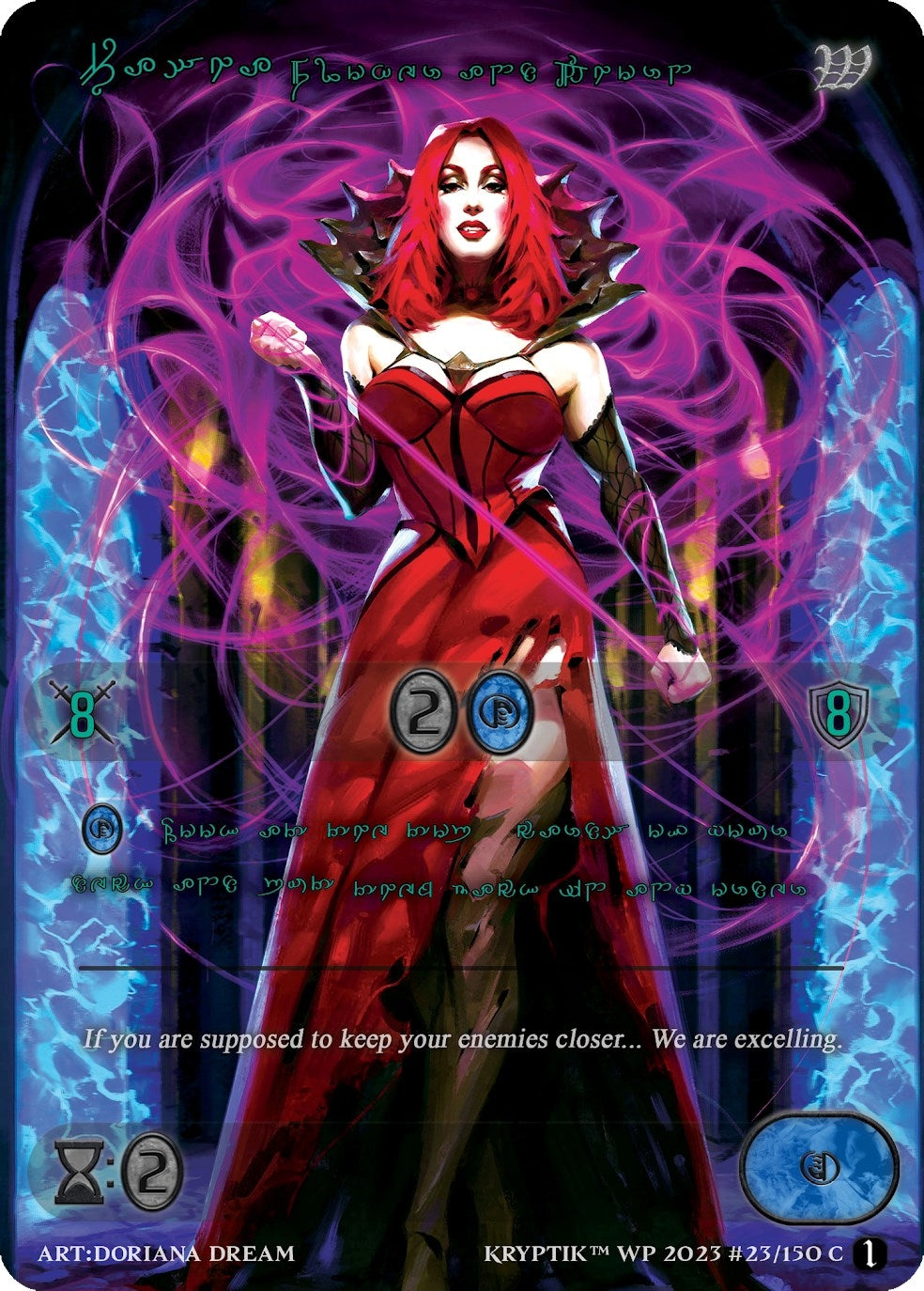 Pasha Flower and Thorn (Green Kryptik Language) (23) - Kryptik TCG Single