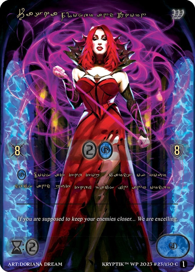 Pasha Flower and Thorn (Gold Kryptik Language) (23) - Kryptik TCG Single
