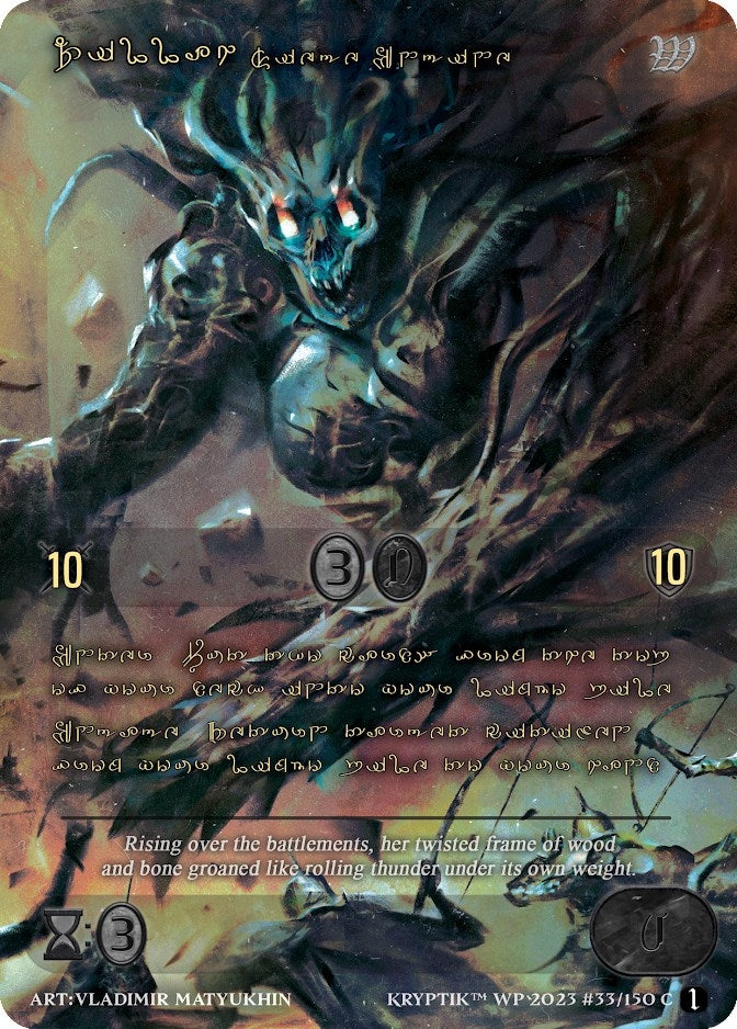 Zillah Siege Engine (Gold Kryptik Language) (33) - Kryptik TCG Single