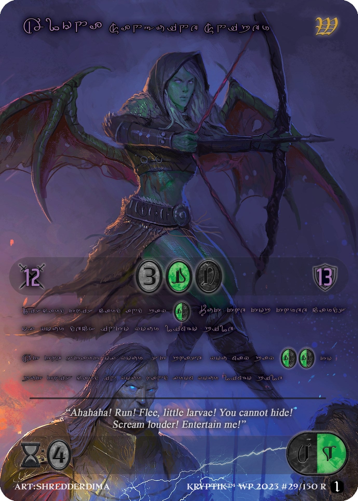 Alona Sanguine Sniper (Purple Kryptik Language) (29) - Kryptik TCG Single