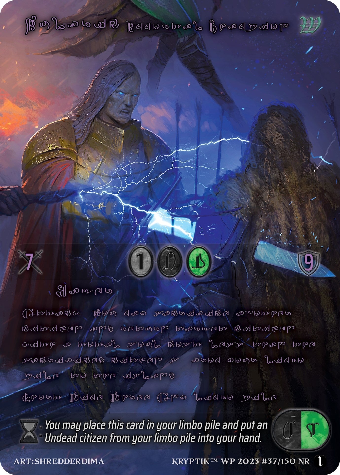Wulfric Immortal Champion (Purple Kryptik Language) (37) - Kryptik TCG Single