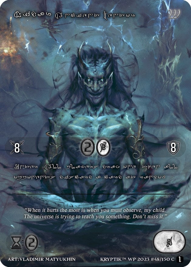 Nidar Ancient Mentor (Silver Kryptik Language) (48) - Kryptik TCG Single