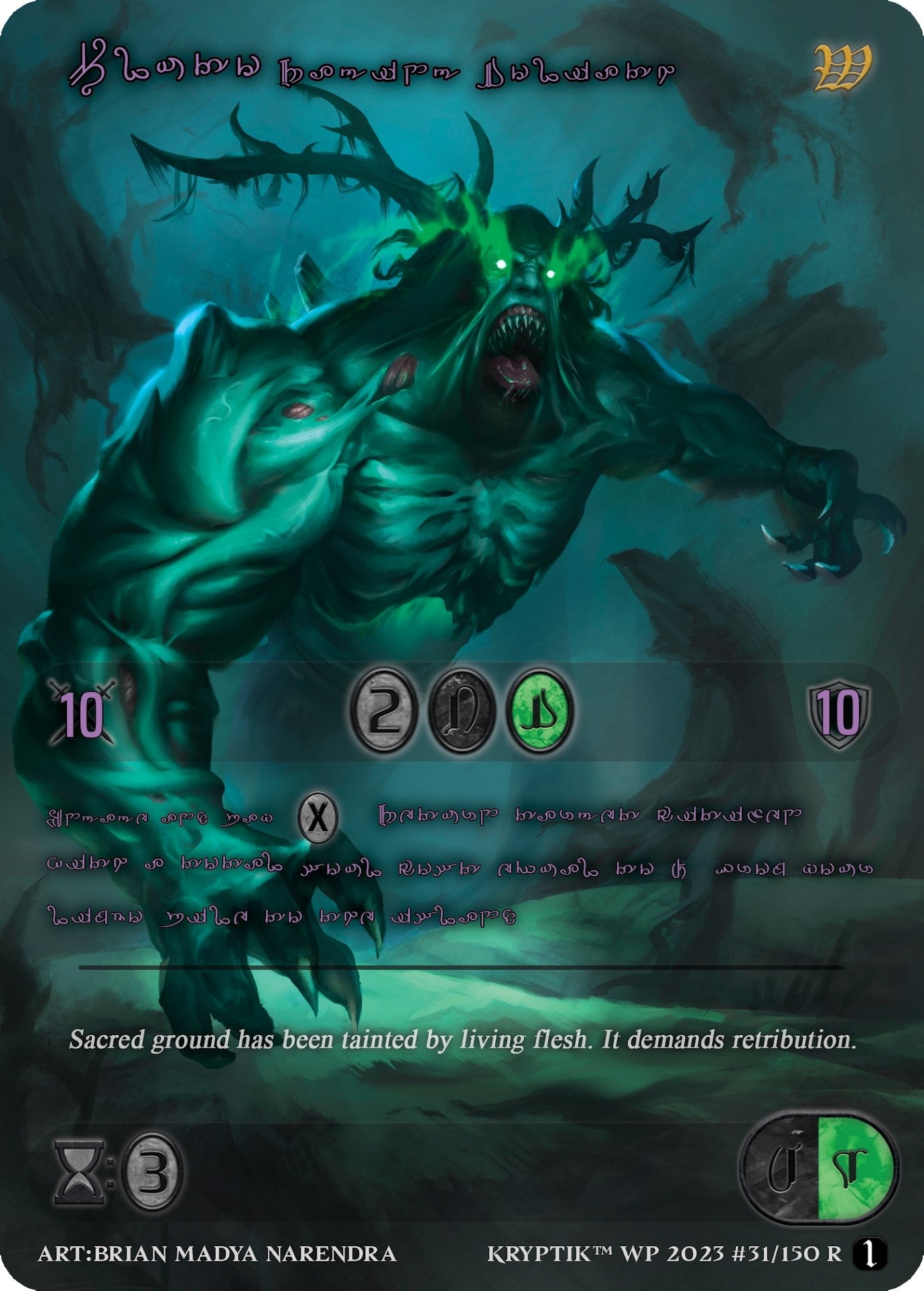 Pluto Raging Goliath (Purple Kryptik Language) (31) - Kryptik TCG Single