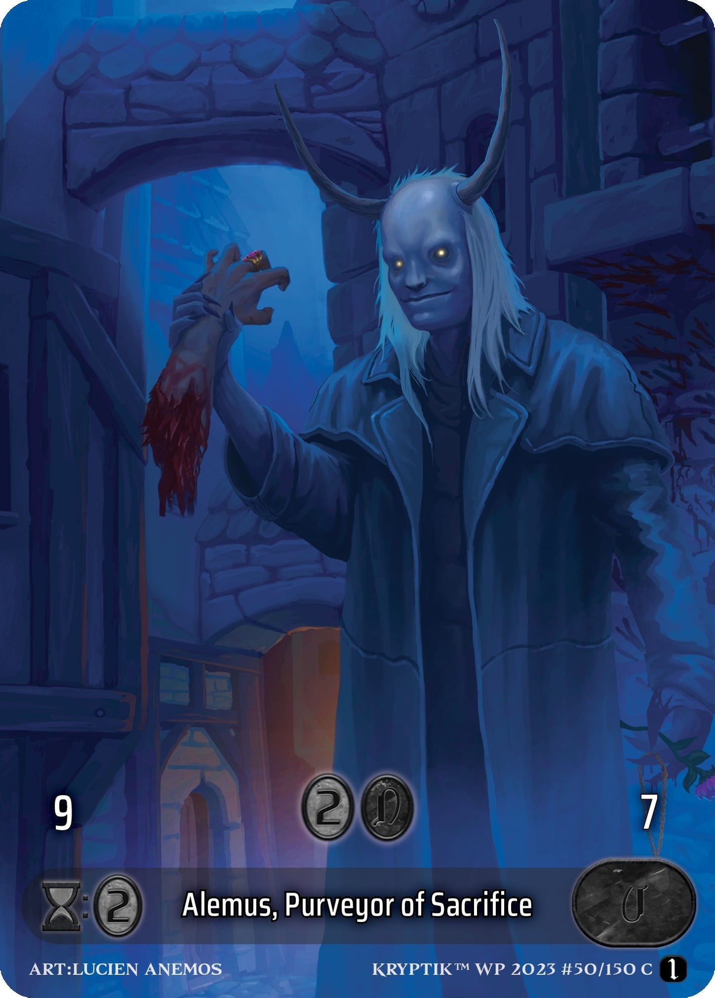 Alemus Purveyor of Sacrifice (Box Topper) (50) - Kryptik TCG Single