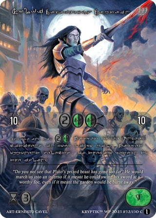 Sylvi Cadaverous Captain (Silver Kryptik Language) (32) - Kryptik TCG Single