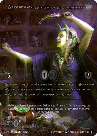 Gertrud Noxious Alchemist (Gold Kryptik Language) (39) - Kryptik TCG Single
