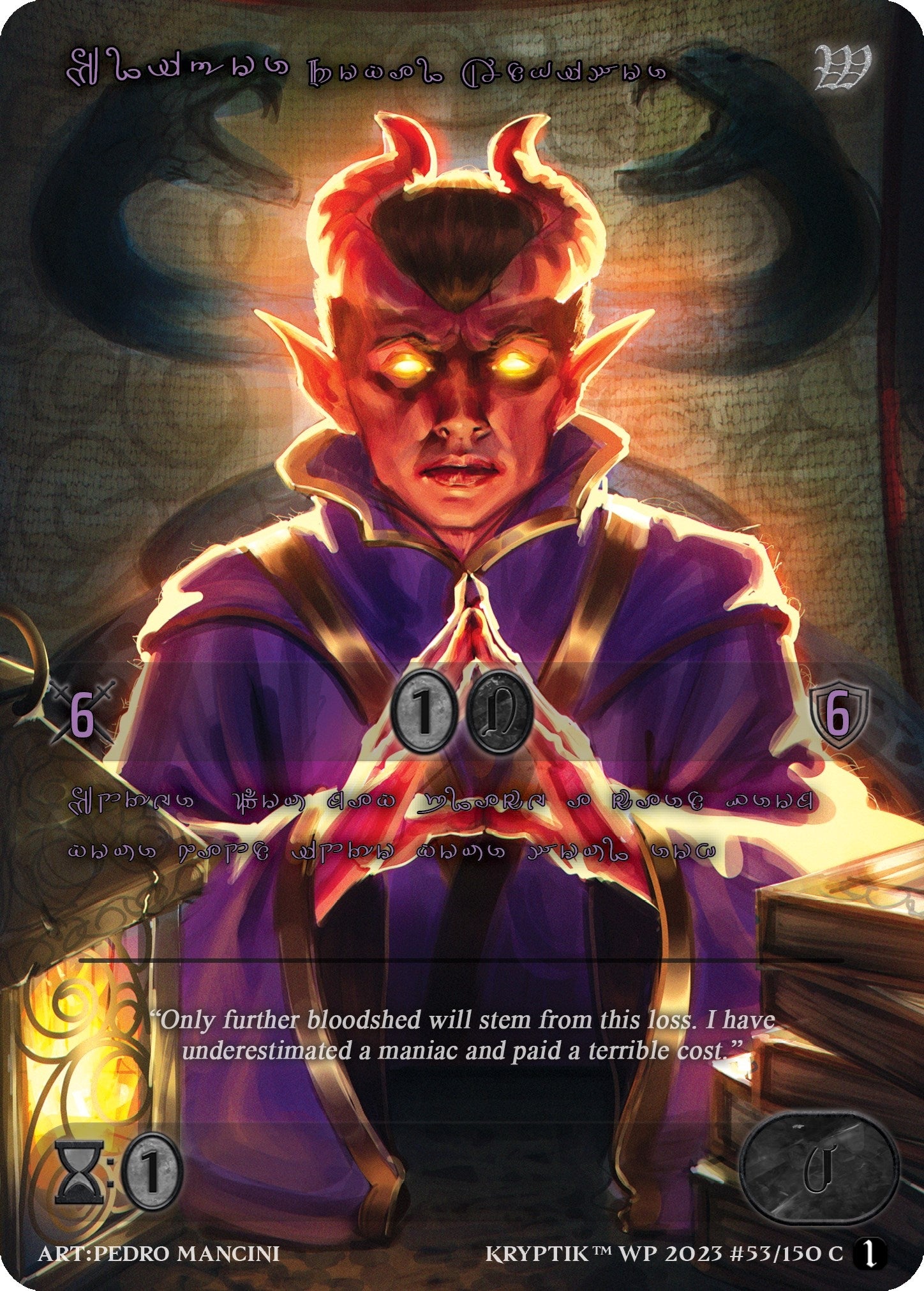 Eligor Royal Advisor (Purple Kryptik Language) (53) - Kryptik TCG Single