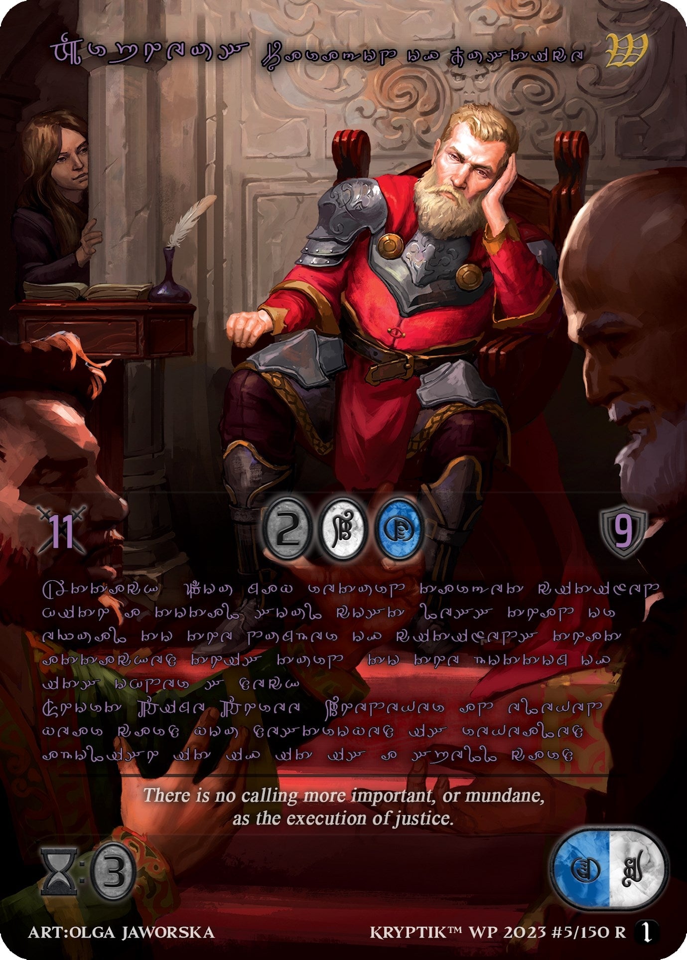 Orpheus Paragon of Justice (Purple Kryptik Language) (5) - Kryptik TCG Single