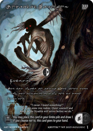 Unheeded Warning (Silver Kryptik Language) (124) - Kryptik TCG Single