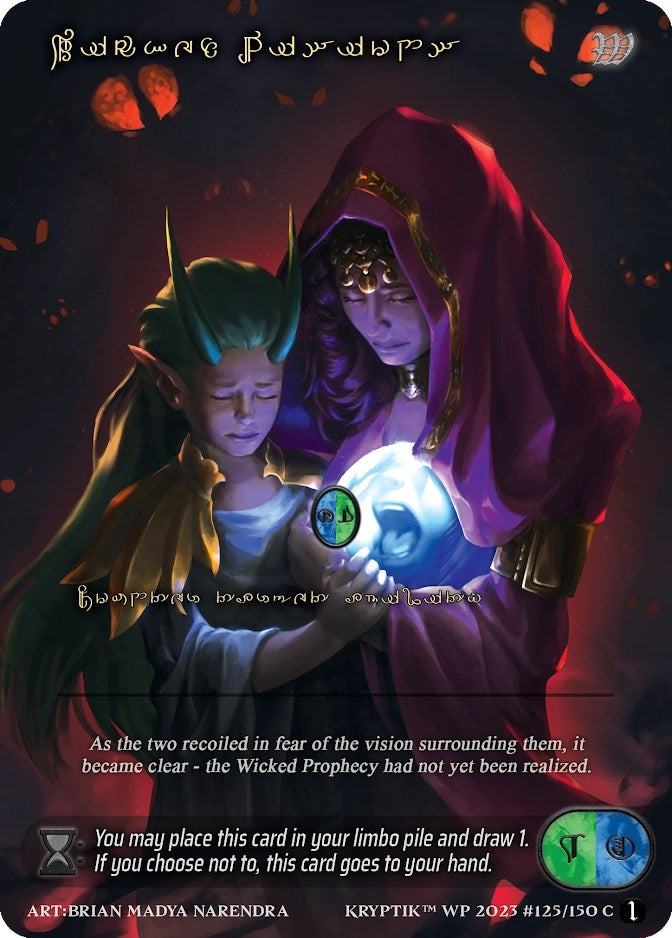 Wicked Visions (Gold Kryptik Language) (125) - Kryptik TCG Single