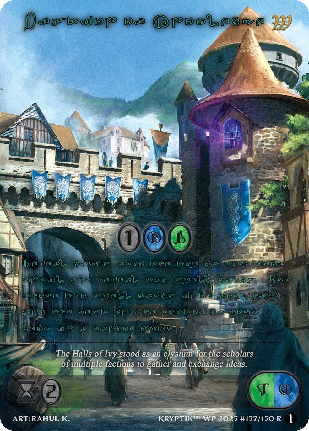 Bastion of Knowledge (Green Kryptik Language) (137) - Kryptik TCG Single