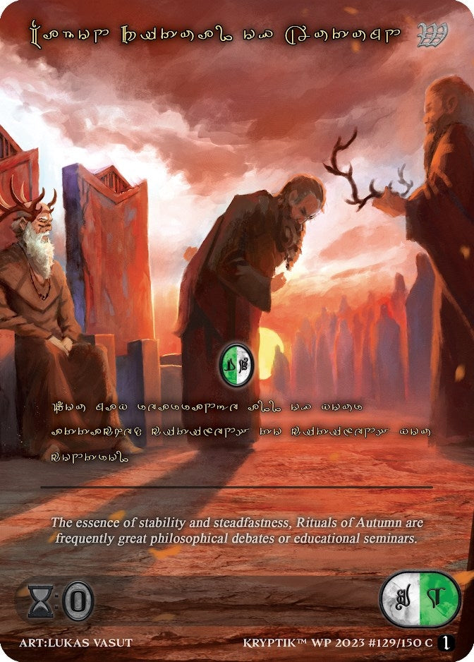 Mabon Ritual of Autumn (Gold Kryptik Language) (129) - Kryptik TCG Single