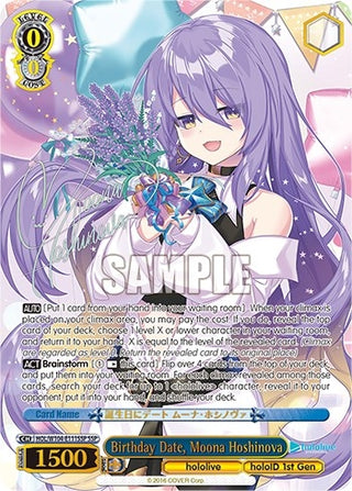 Birthday Date Moona Hoshinova (SSP) (104111) [HOL] - Weiss Schwarz Single