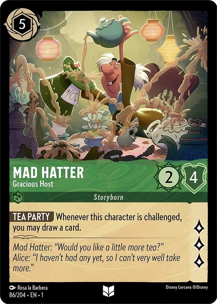Mad Hatter - Gracious Host (86) (1) - Disney Lorcana Single