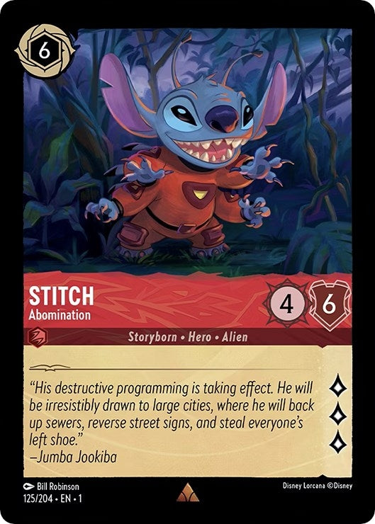 Stitch - Abomination (125) (1) - Disney Lorcana Single