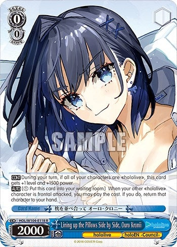 Lining up the Pillows Side by Side Ouro Kronii (104118) [HOL] - Weiss Schwarz Single