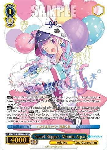 Pastel Rapper Minato Aqua (SSP) (104119) [HOL] - Weiss Schwarz Single