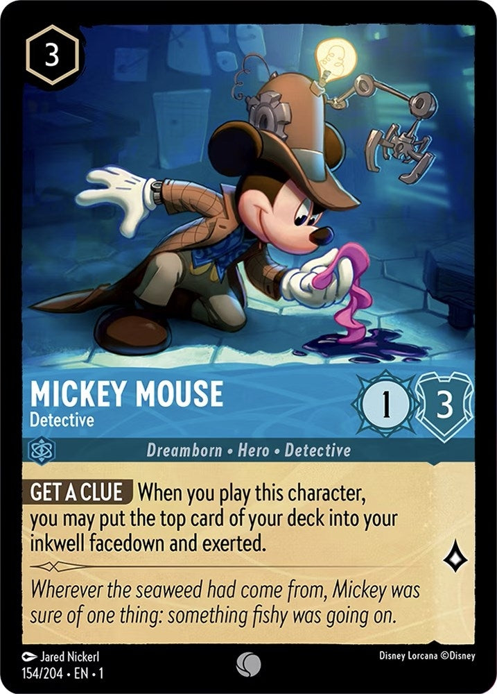 Mickey Mouse - Detective (154) (1) - Disney Lorcana Single