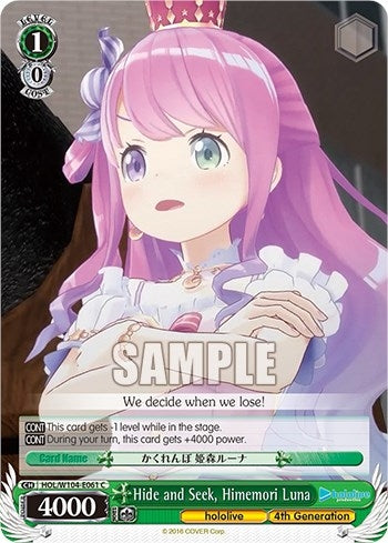 Hide and Seek Himemori Luna (104061) [HOL] - Weiss Schwarz Single