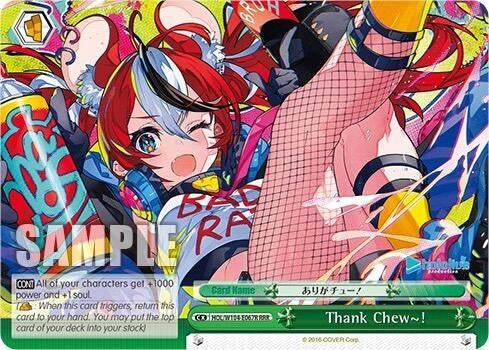 Thank Chew~! (RRR) (104067) [HOL] - Weiss Schwarz Single