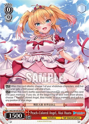 Peach-Colored Angel Akai Haato (104076) [HOL] - Weiss Schwarz Single