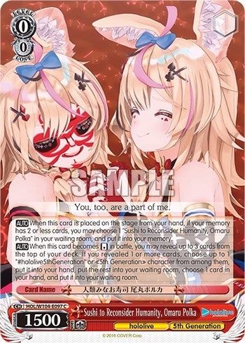 Sushi to Reconsider Humanity Omaru Polka (104097) [HOL] - Weiss Schwarz Single