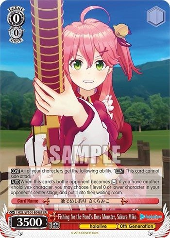 Fishing for the Pond’s Boss Monster Sakura Miko (SR) (104098) [HOL] - Weiss Schwarz Single
