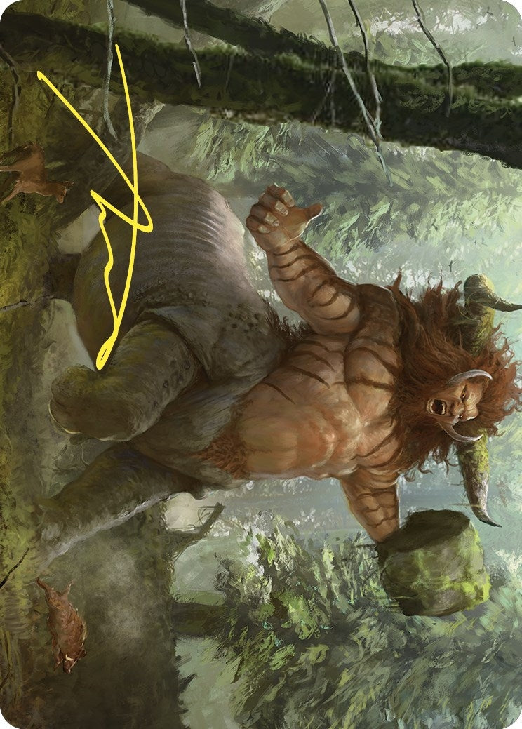Stonehoof Chieftain Art Card (Gold-Stamped Signature) (26) [ASCMM] - MTG Single