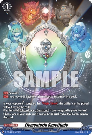 Elementaria Sanctitude (229) (2292023) [D-PR] - Cardfight Vanguard Single