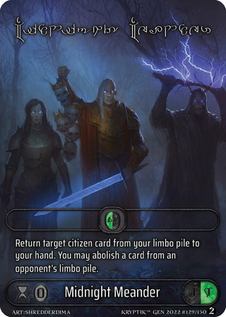 Midnight Meander (Wave 2 Prize Support Cards) (129) - Kryptik TCG Single