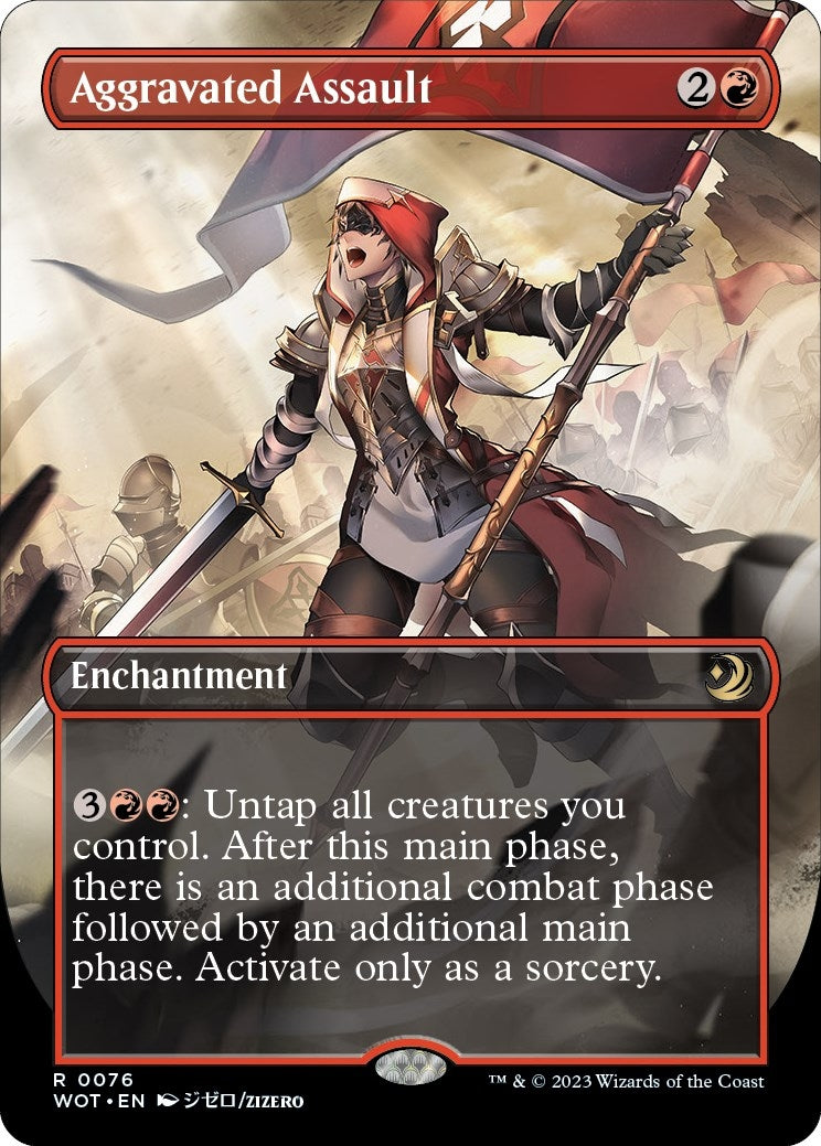 Aggravated Assault (Anime Borderless) (76) [WOT] - MTG Single