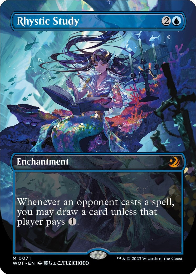 Rhystic Study (Anime Borderless) (71) [WOT] - MTG Single