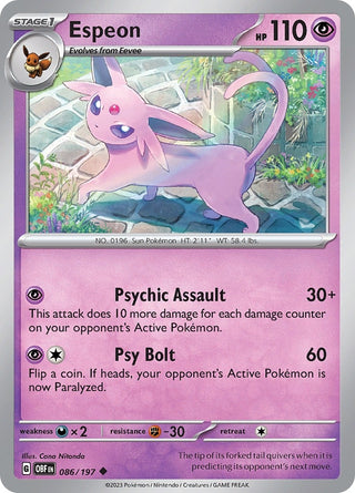 Espeon (086/197) (SV03: Obsidian Flames)