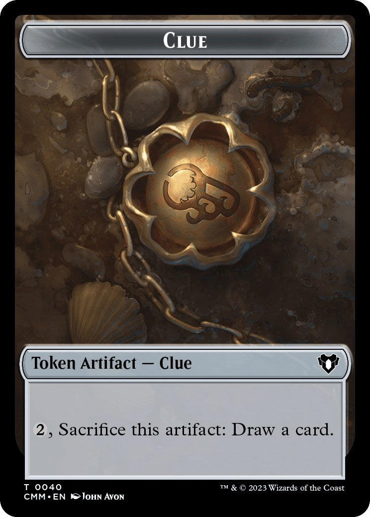 Clue // Elephant Double-Sided Token (0) [CMM] - MTG Single