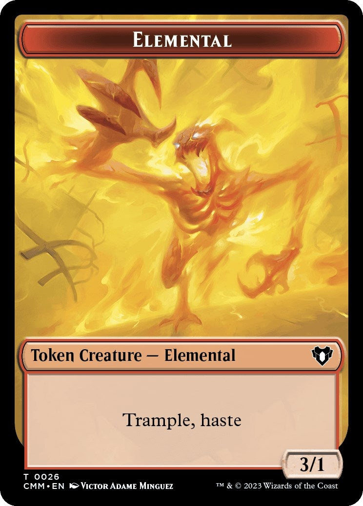 Elemental (0026) // Construct (0042) Double-Sided Token (0) [CMM] - MTG Single