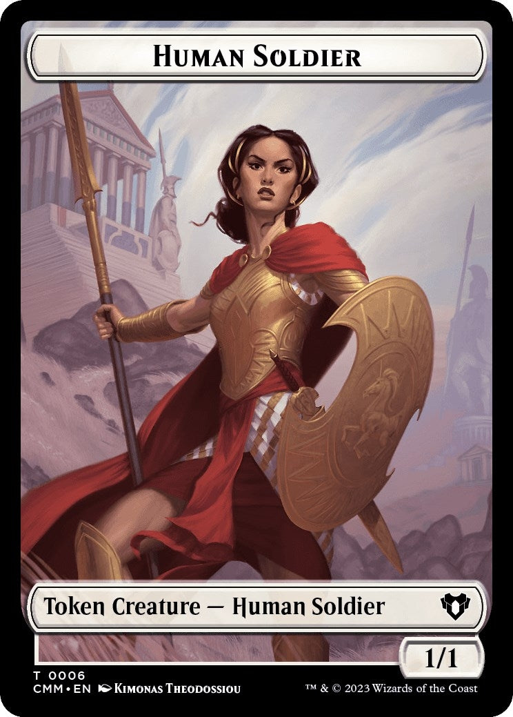 Human Soldier // Zombie (0013) Double-Sided Token (0) [CMM] - MTG Single