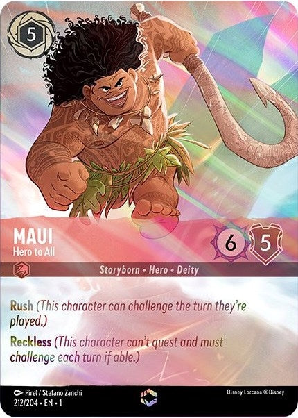 Maui - Hero to All (Enchanted) (212) (1) - Disney Lorcana Single