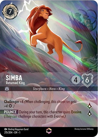 Simba - Returned King (Enchanted) (215) (1) - Disney Lorcana Single