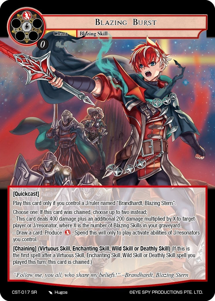 Blazing Burst (17) [CST] - Force of Will Single
