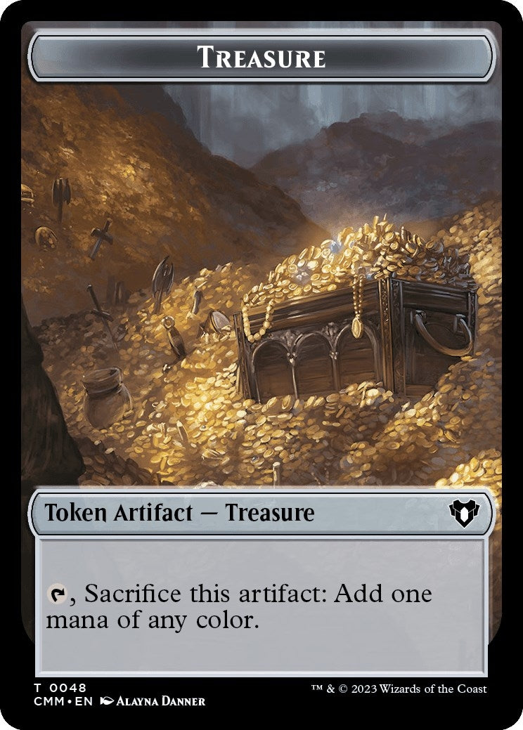 Treasure // Satyr Double-Sided Token (0) [CMM] - MTG Single