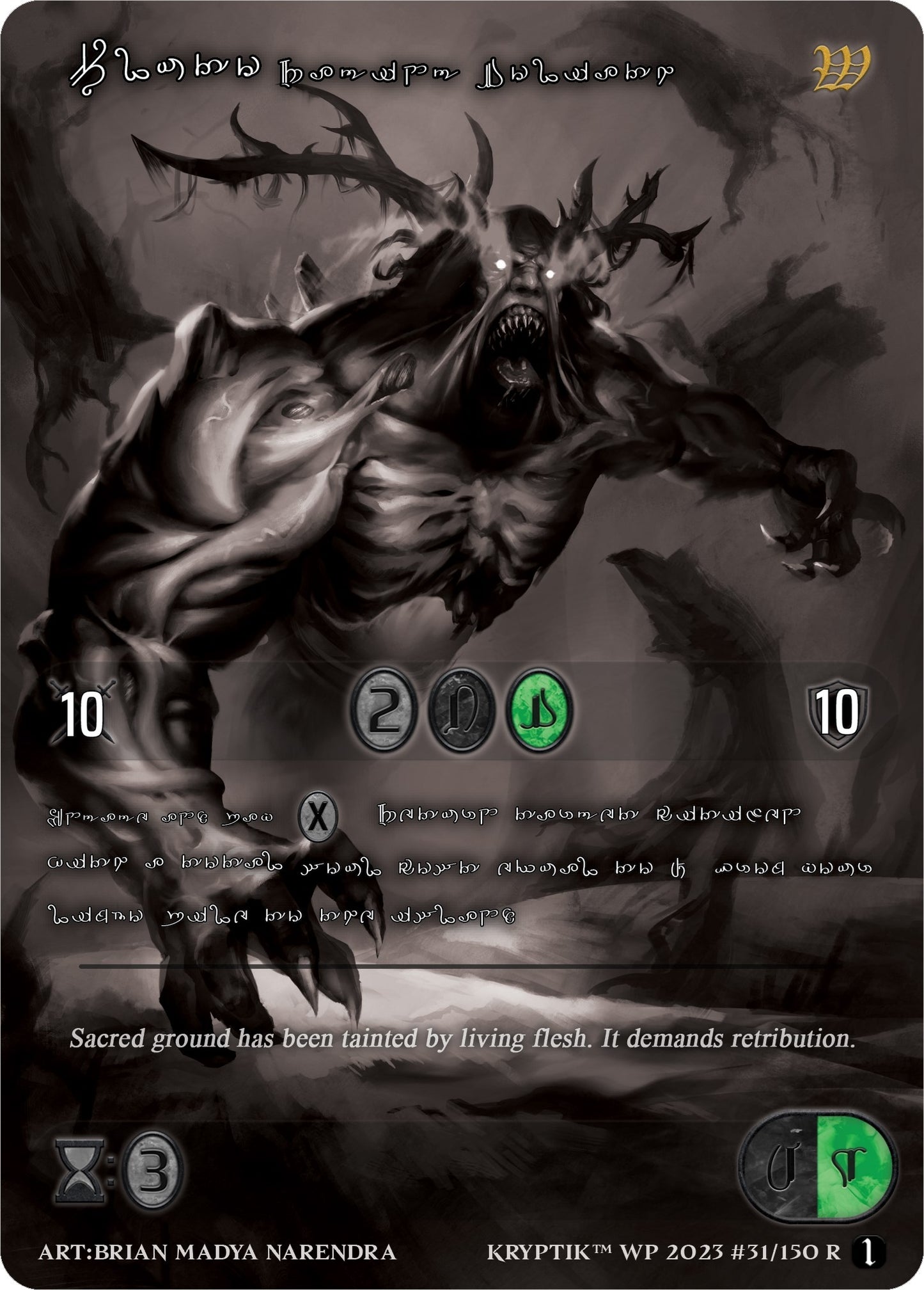 Pluto Raging Goliath (Silver Kryptik Language) (31) [KPTGC] - Kryptik TCG Single