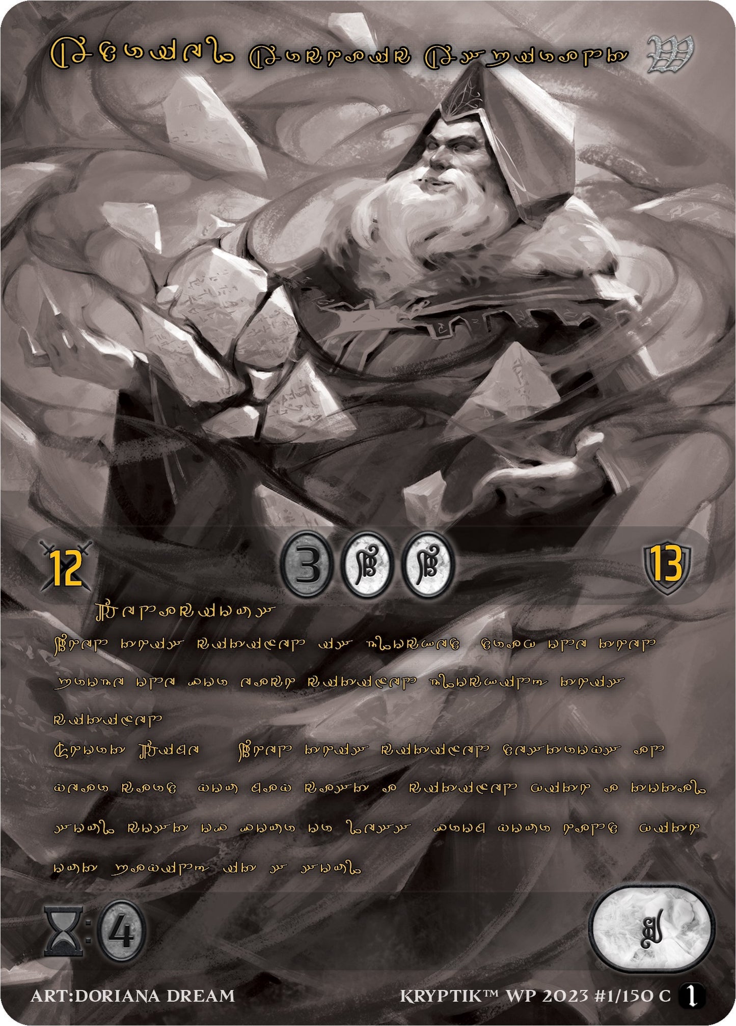 Adriel Archaic Aspirant (Gold Kryptik Language) (1) [KPTGC] - Kryptik TCG Single
