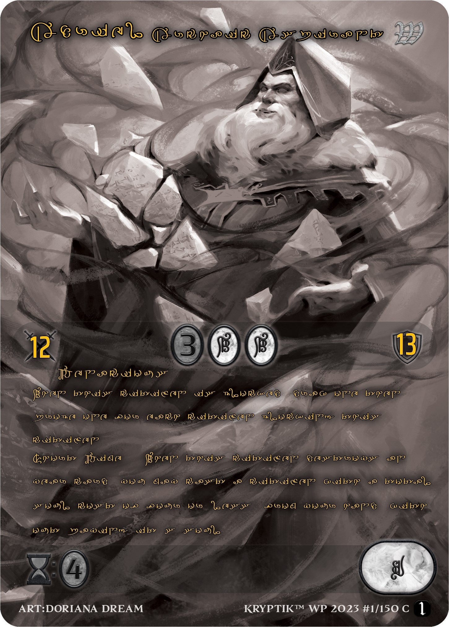 Adriel Archaic Aspirant (Gold Kryptik Language) (1) [KPTGC] - Kryptik TCG Single
