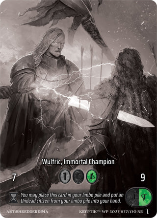 Wulfric Immortal Champion (Box Topper) (37) [KPTGC] - Kryptik TCG Single